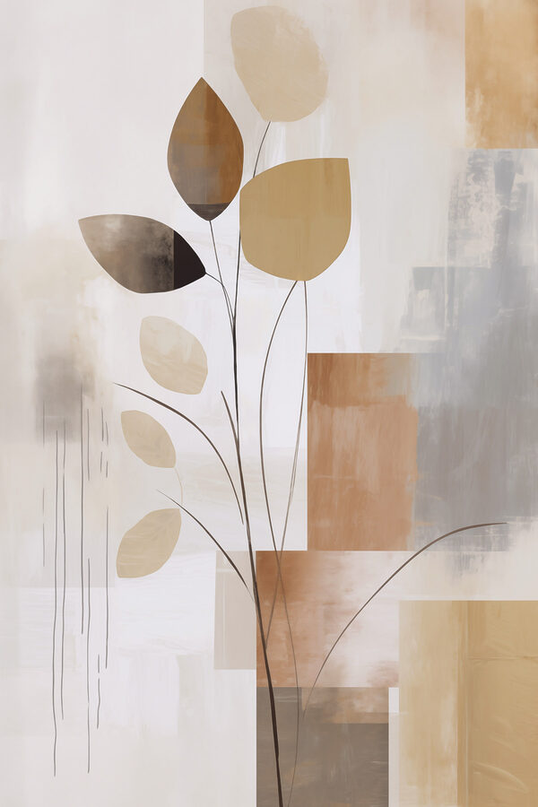 Painting of a plant with leaves