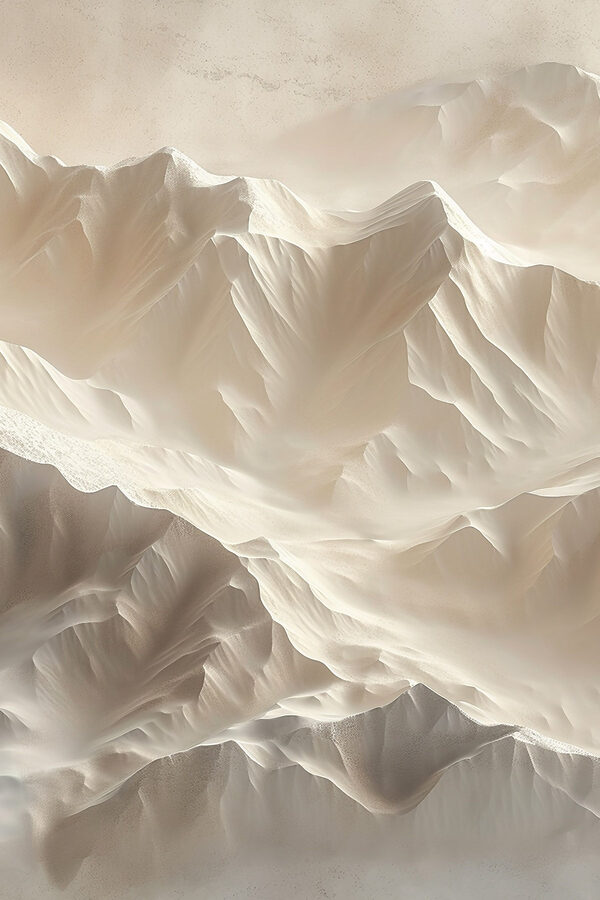 Vue aérienne d'une montagne enneigée s44955p 600x900 - Vue aérienne d'une montagne enneigée - tegory