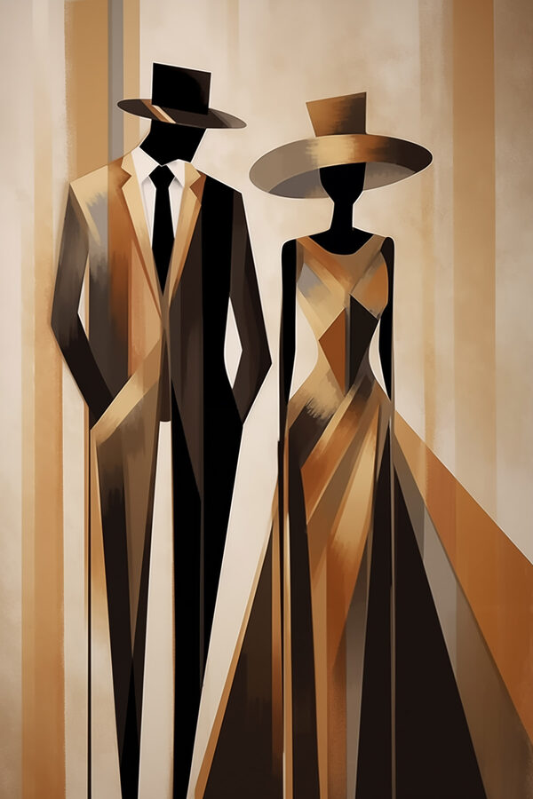 Painting of a man and woman