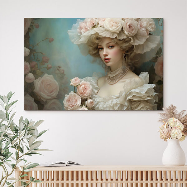 Tableaux Tableaux Une femme en robe à fleurs (UGS : s44944)