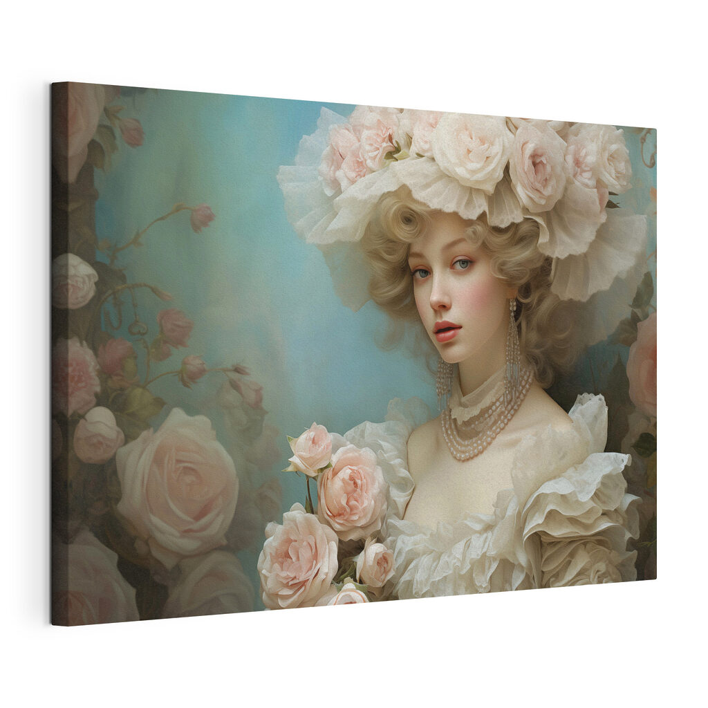 Woman in a dress with flowers