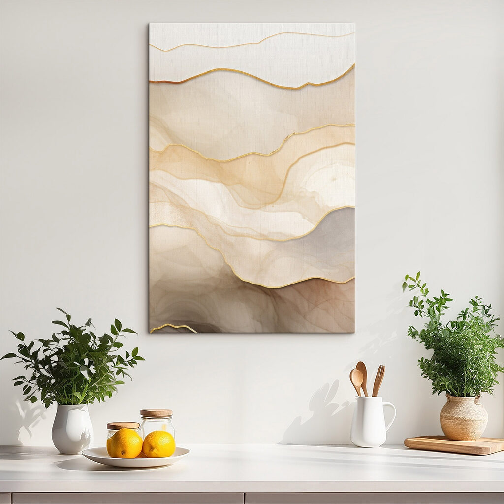 Soft waves of creamy colors blend
