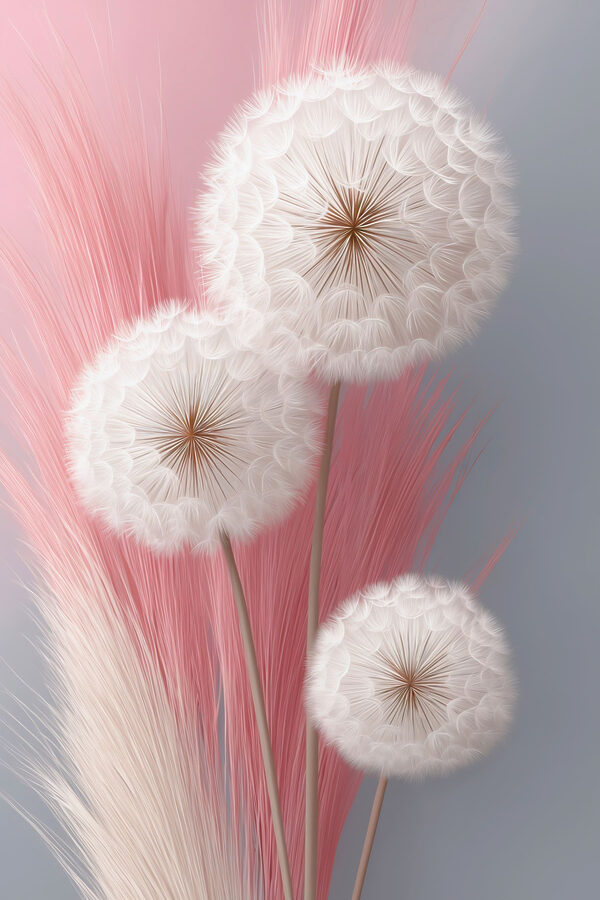 Group of white fluffy flowers