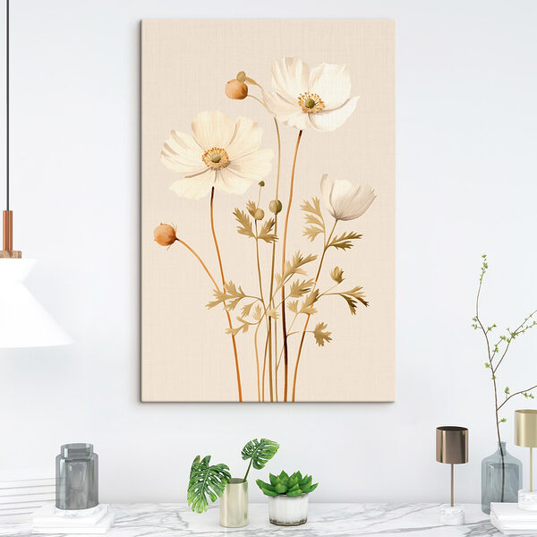 Tableaux Des fleurs délicates aux couleurs douces