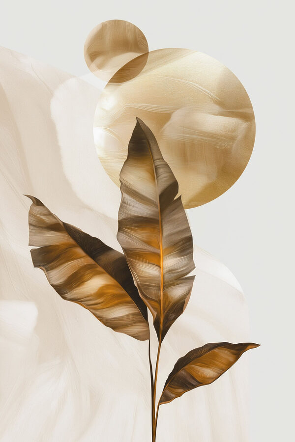 Elegant leaves against soft background