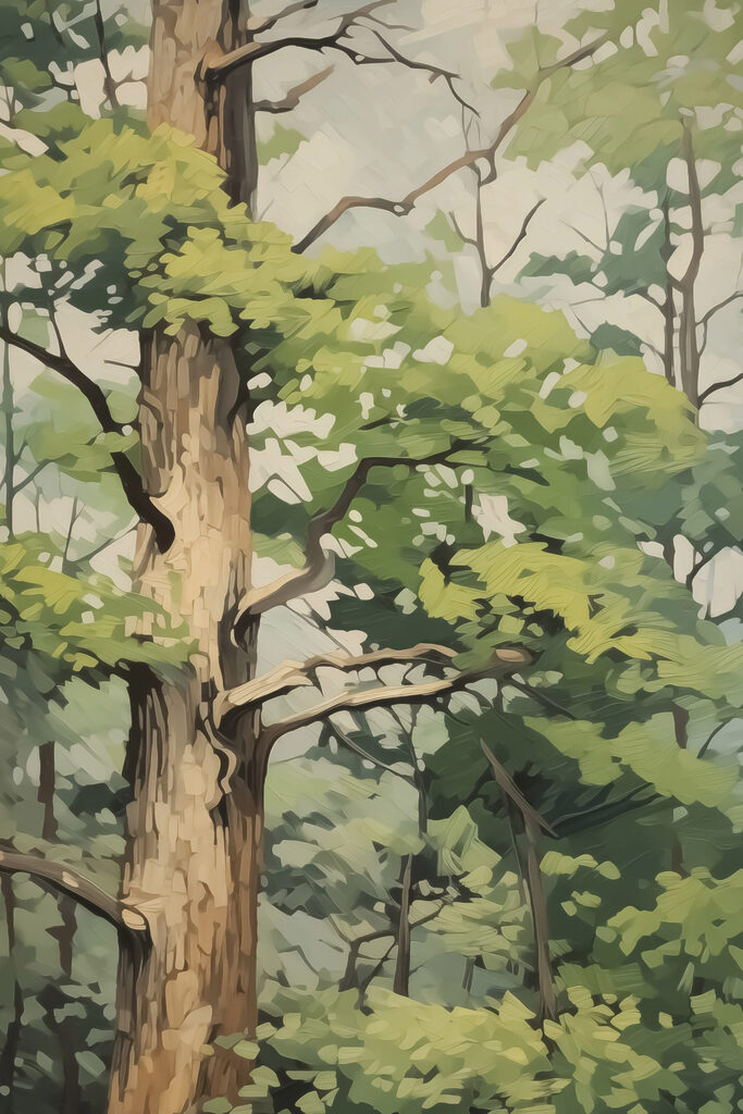 Tree with green leaves