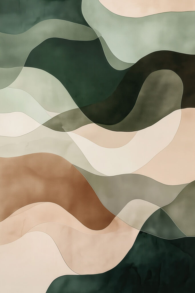 Soft, flowing waves of earth tones