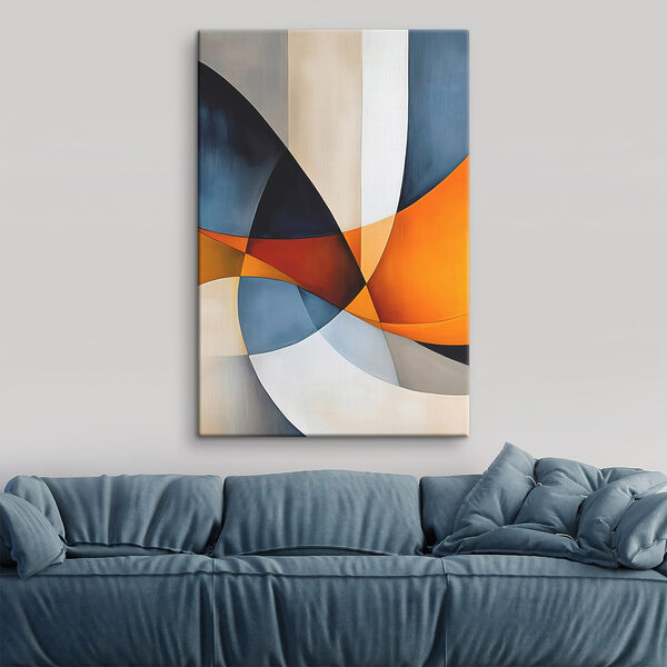 Tableaux Œuvre d'art colorée aux lignes courbes
