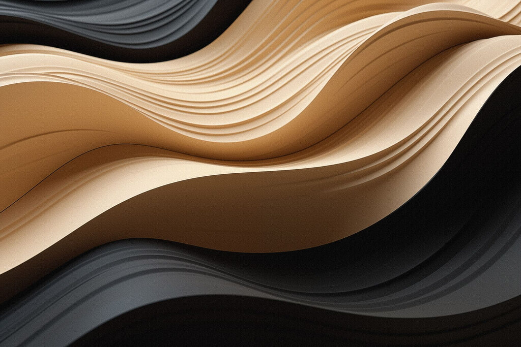 Black and tan wavy lines