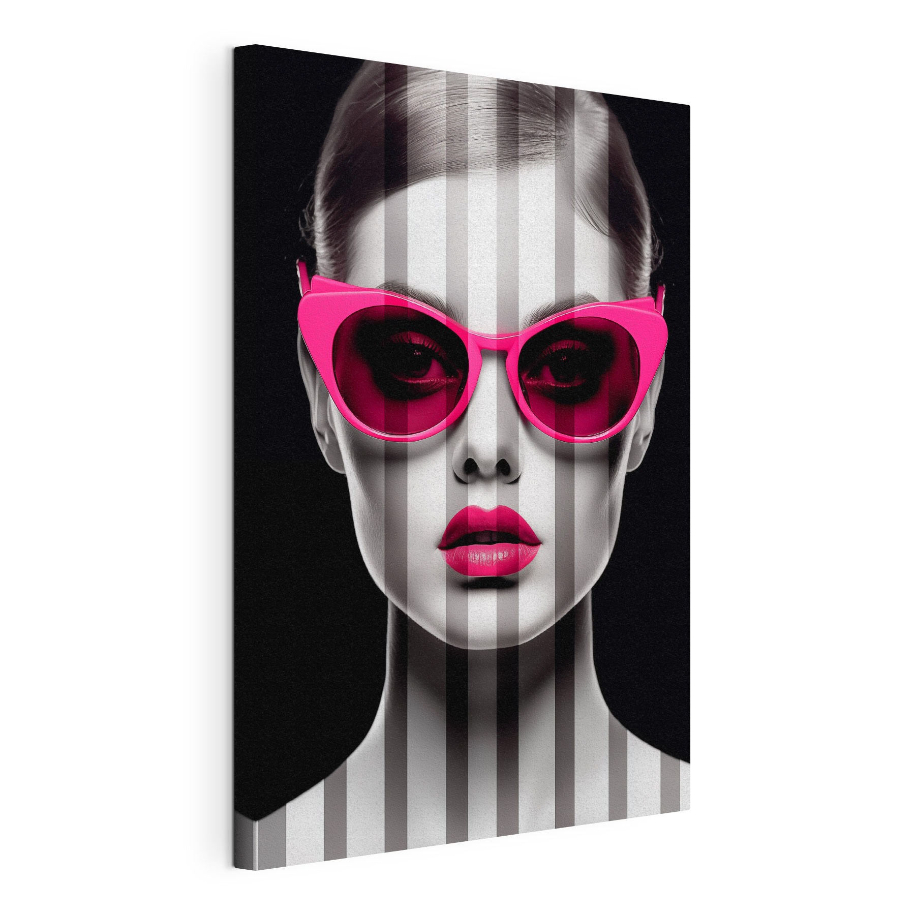 Woman with pink sunglasses