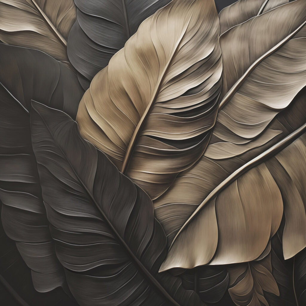Soft, natural leaf patterns intertwine beautifully