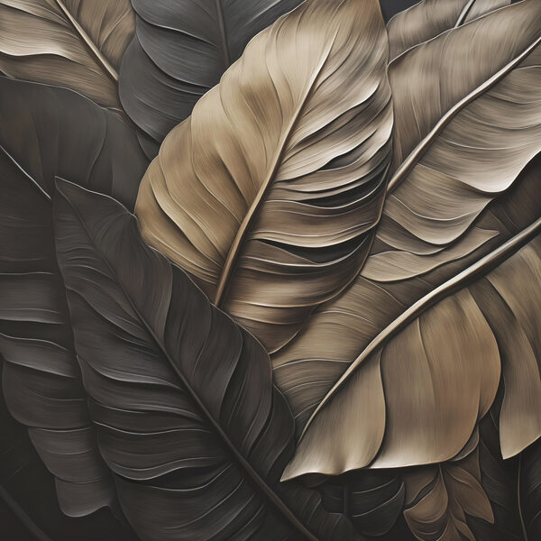 Soft, natural leaf patterns intertwine beautifully