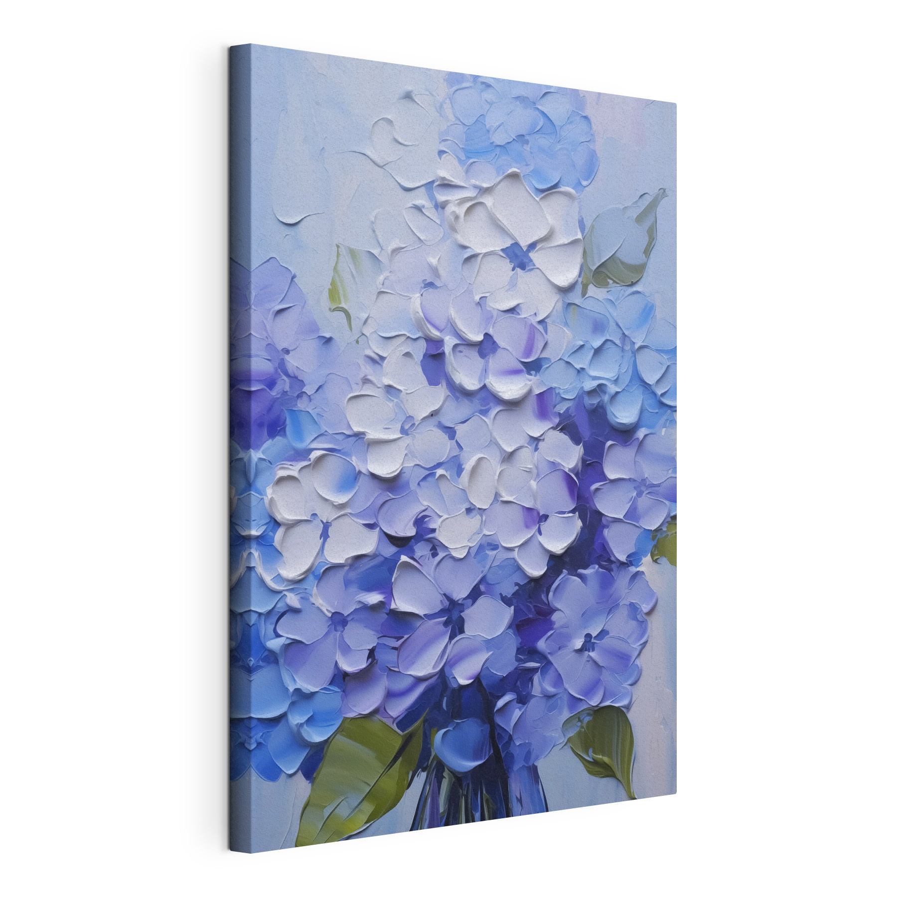 Painting of flowers on a white surface
