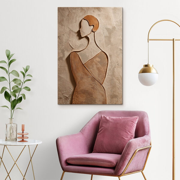 Tableaux Tableaux Le visage d'une femme sculpté dans la pierre (UGS : s45396)