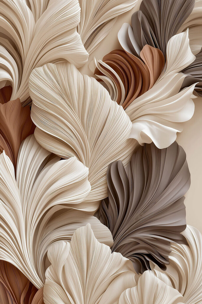 Delicate layers of flowing textures Delicate layers of flowing textures
