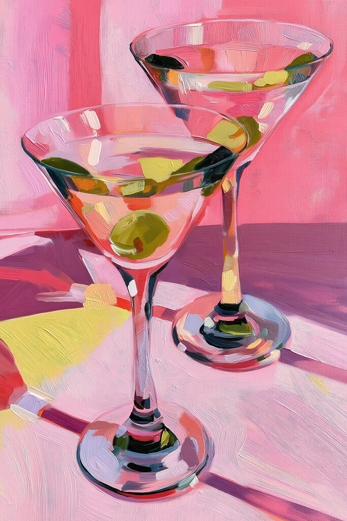 Pair of martini glasses