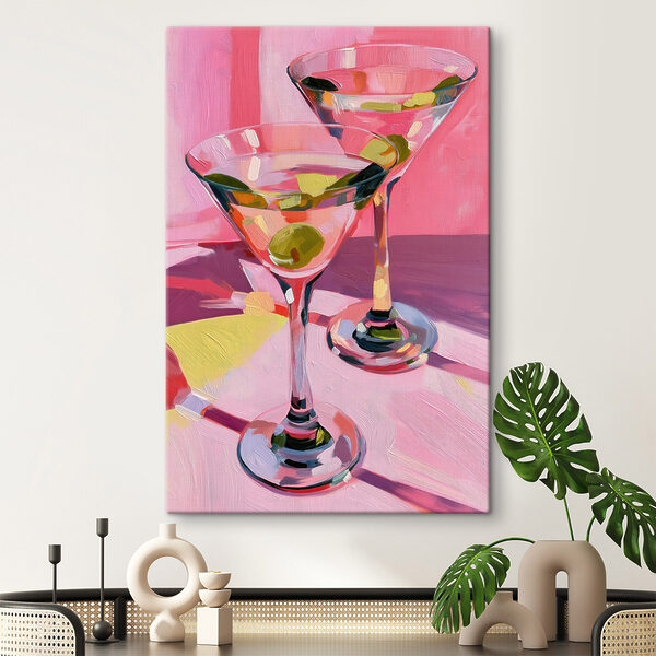 Tableaux Tableaux Paire de verres à martini (UGS : s49609)