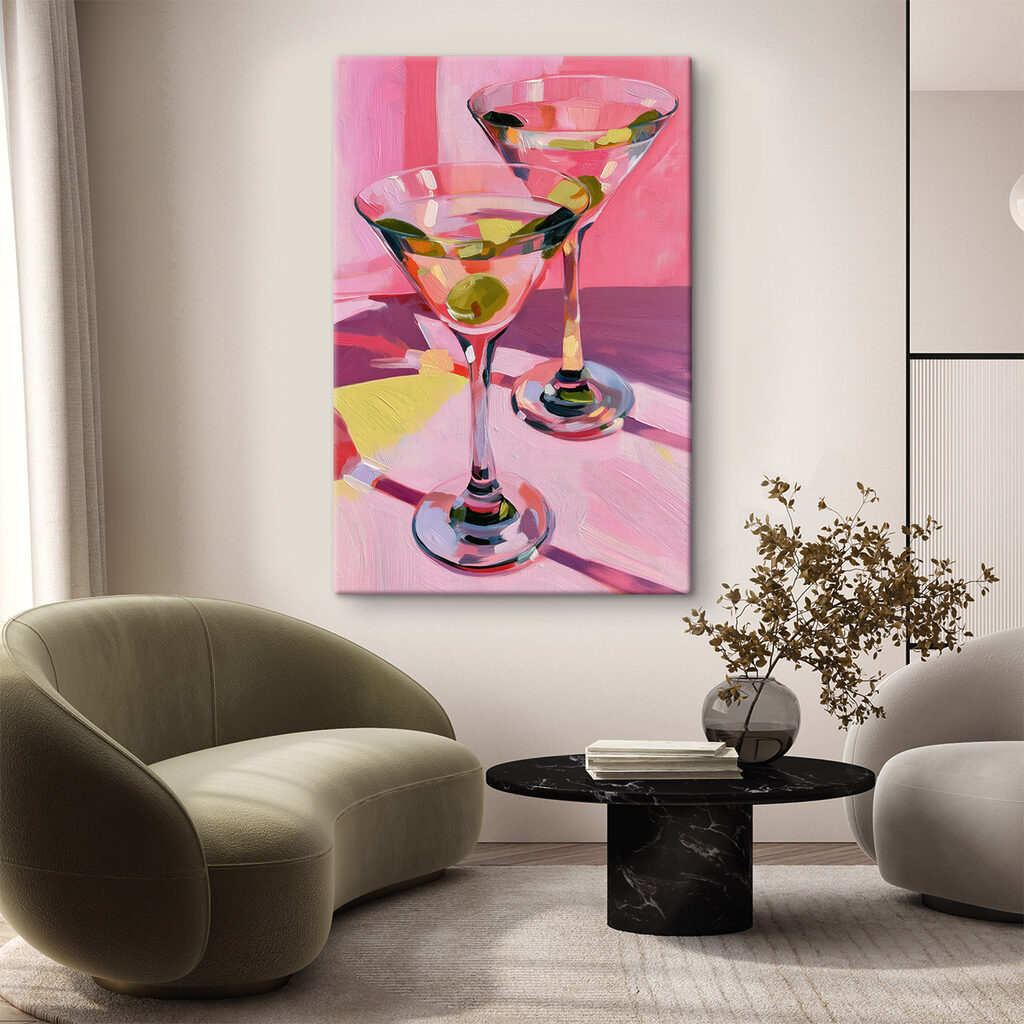 Pair of martini glasses