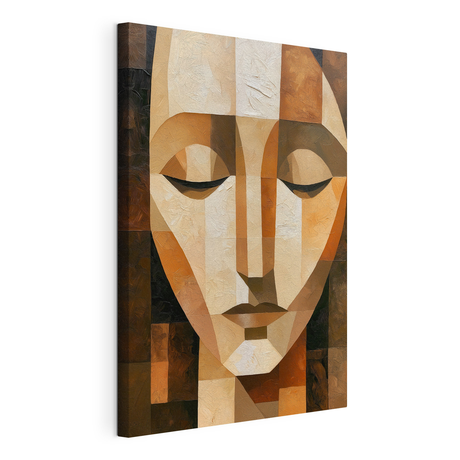 Serene face in soft tones