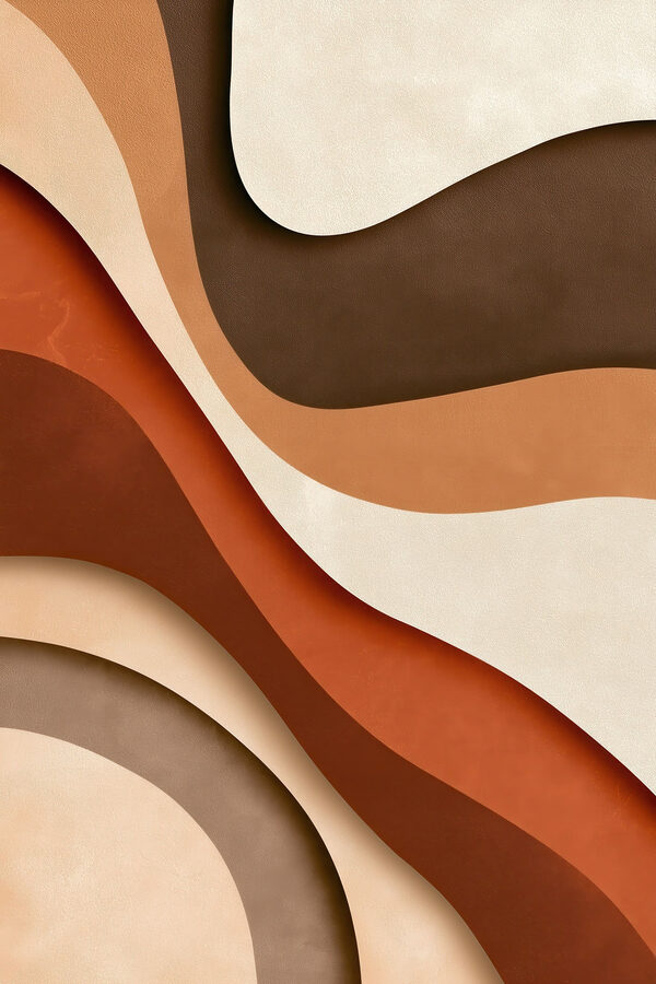 Brown and white wavy lines