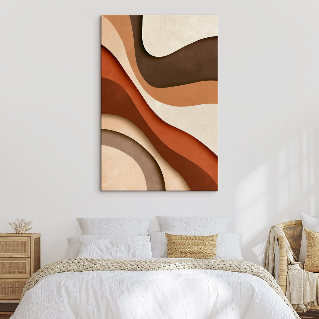 Brown and white wavy lines
