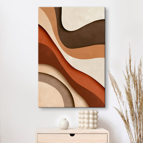 Brown and white wavy lines