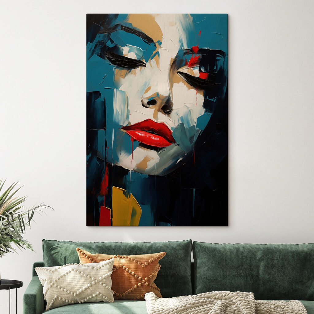 Painting of a woman's face