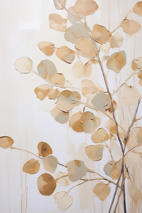 Painting of a branch with leaves