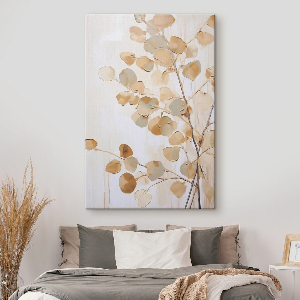 Painting of a branch with leaves