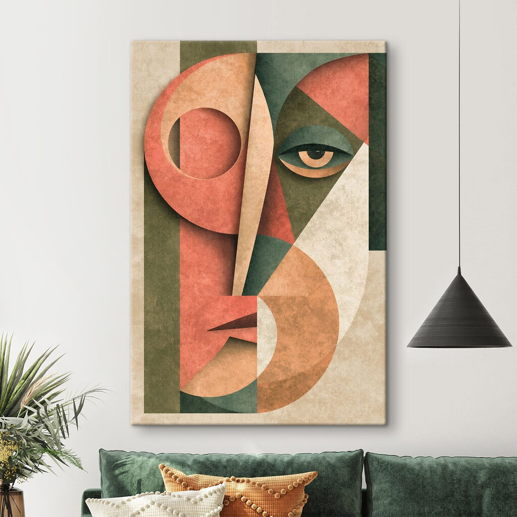 Colorful art piece of face Colorful art piece of face