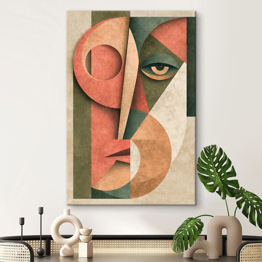Colorful art piece of face Colorful art piece of face