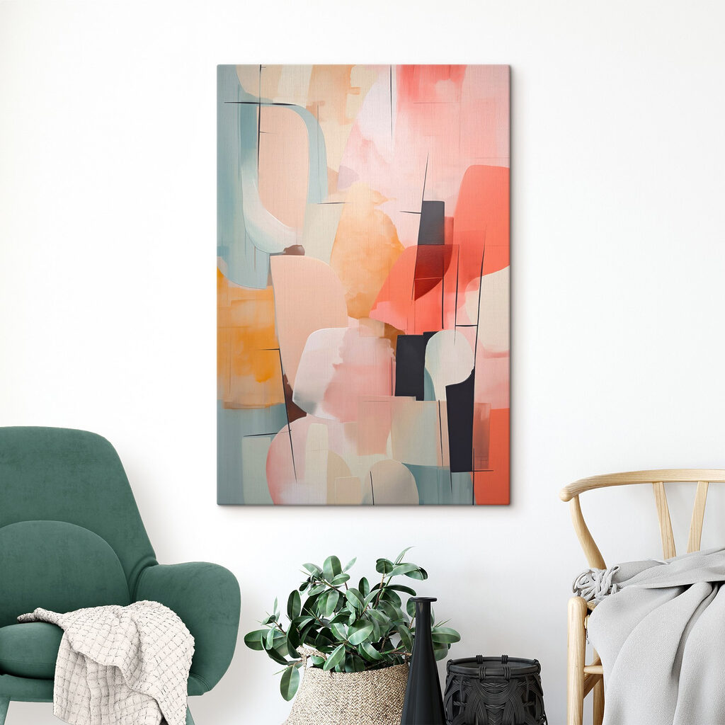 Colorful art piece with different shapes