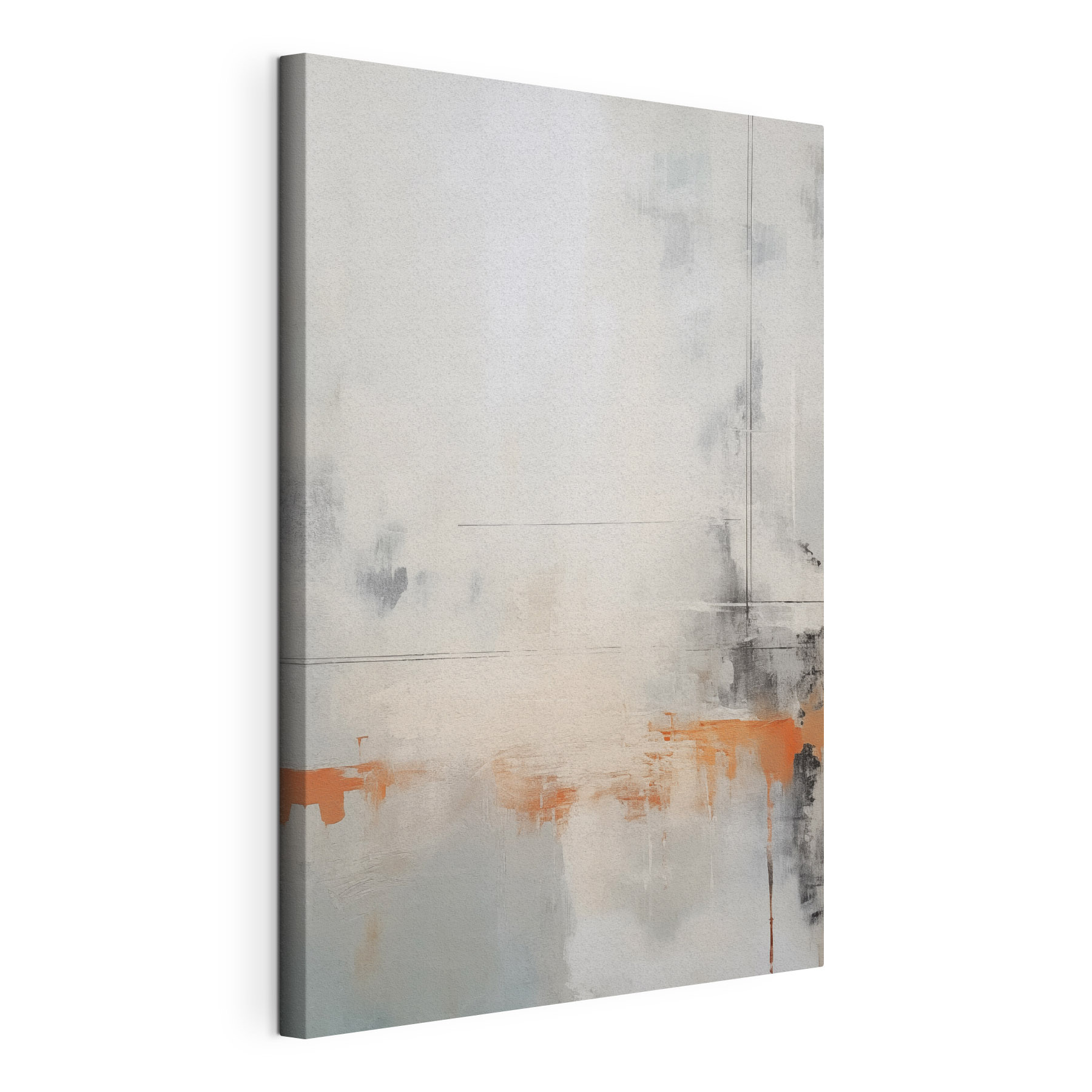 White and orange painting
