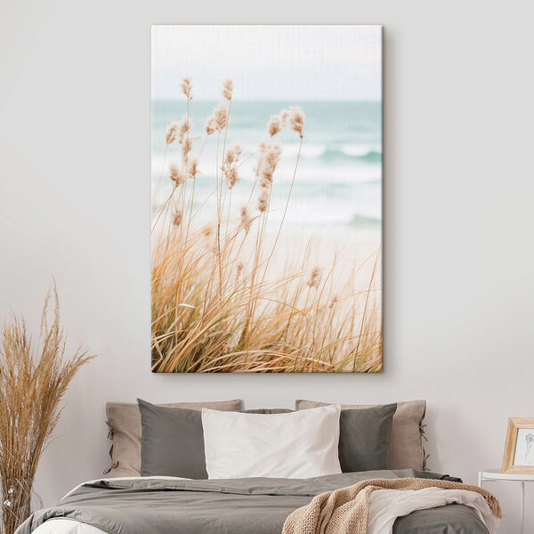 Soft grasses sway by gentle waves