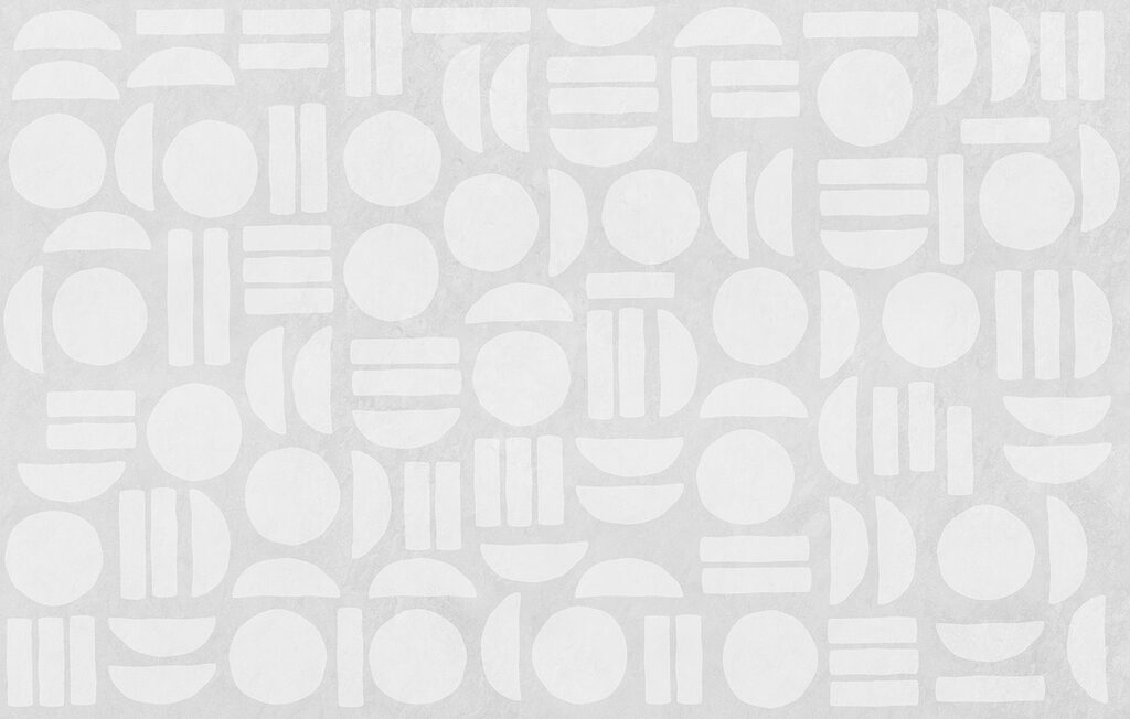 White background with geometric shapes