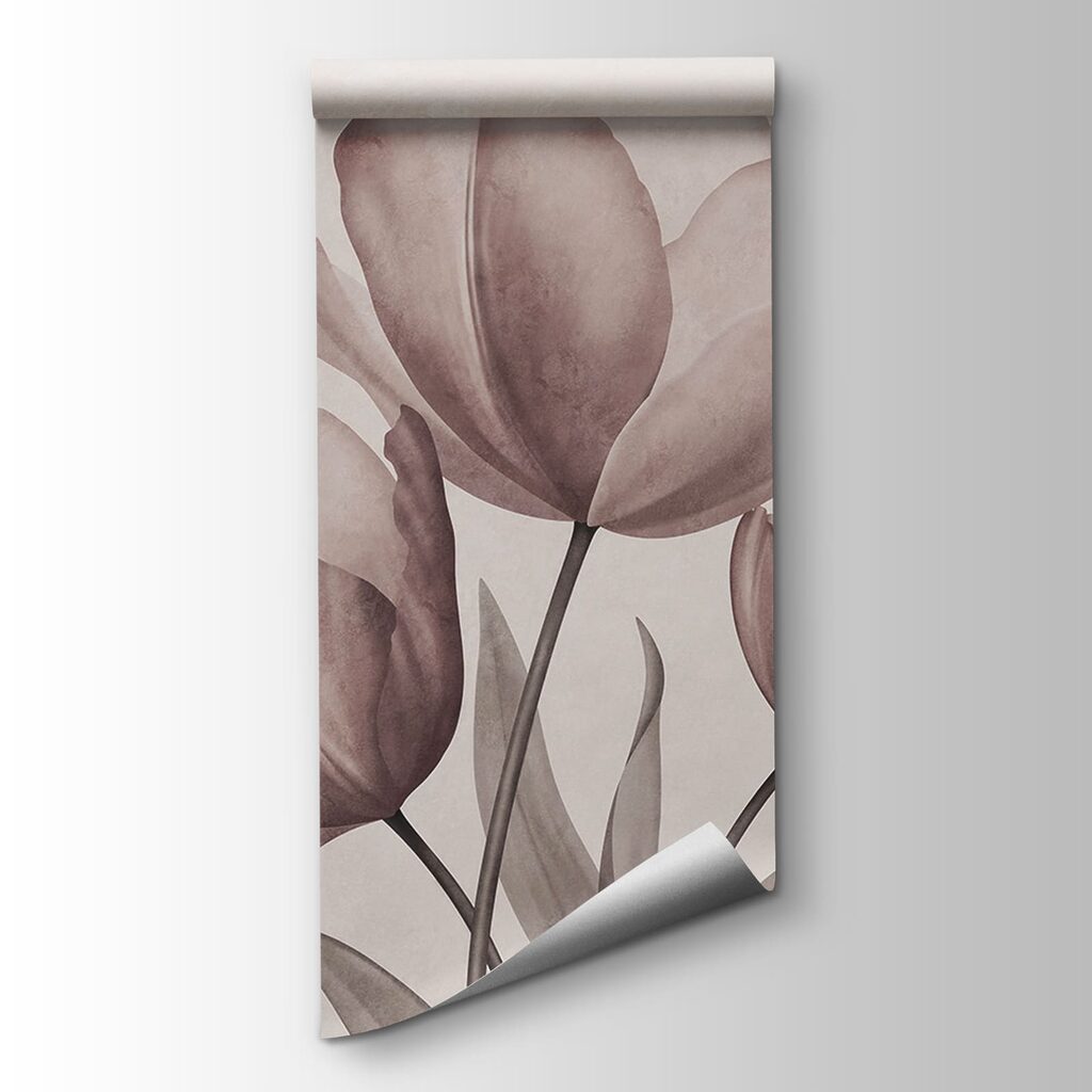 Elegant tulips in soft pastel tones