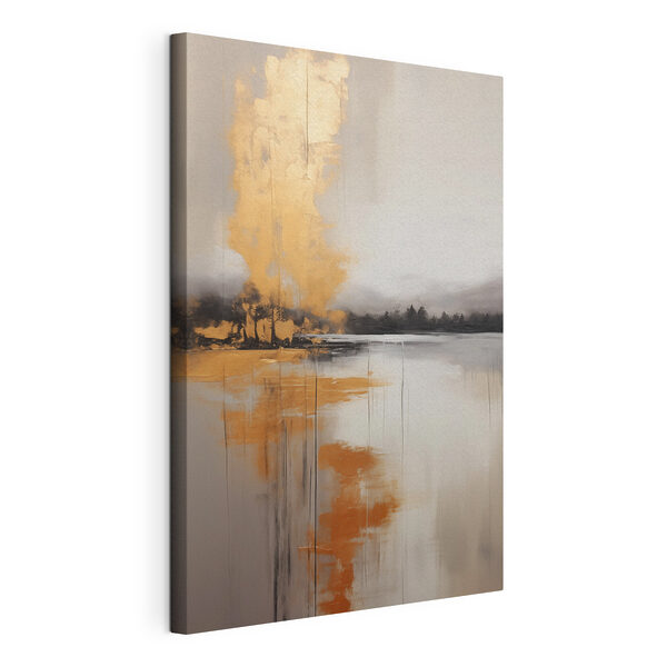 Tableaux Peinture représentant un lac avec des arbres et du brouillard (UGS : s45575) Tableaux Tableaux Peinture représentant un lac avec des arbres et du brouillard (UGS : s45575)