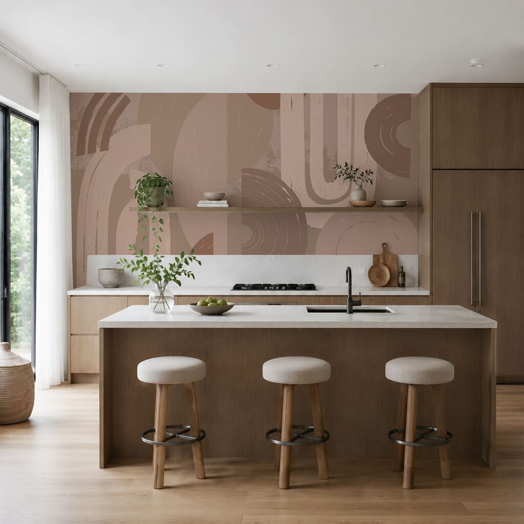 Formes abstraites dans des tons chauds
