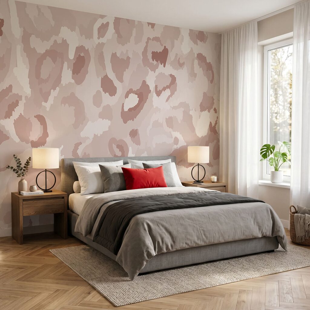 Motif rose et blanc