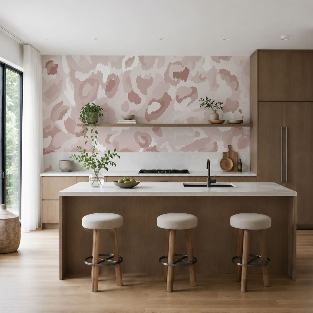 Motif rose et blanc