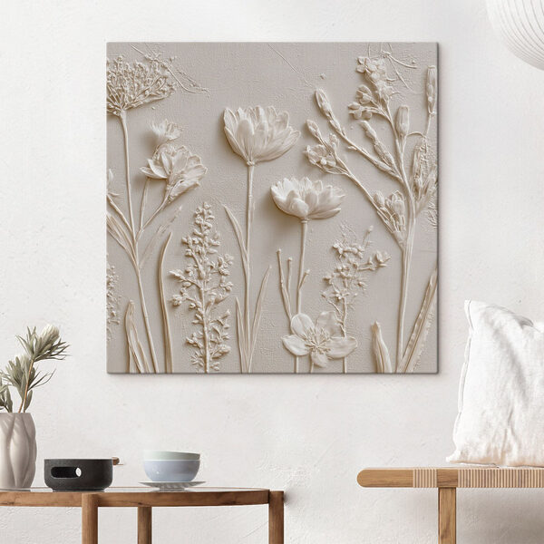 Tableaux Tableaux Art floral et végétal blanc (UGS : s45535)