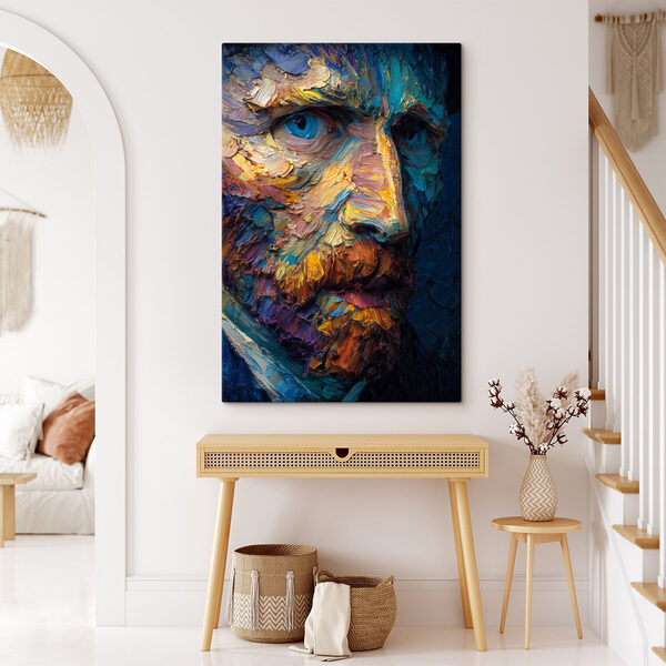 Painting of a man's face Painting of a man's face
