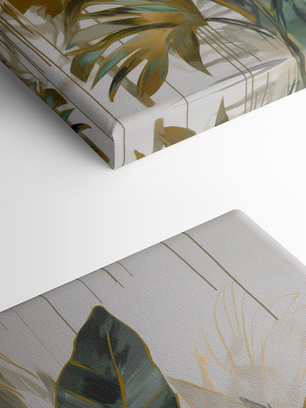 Painting of leaves and flowers
