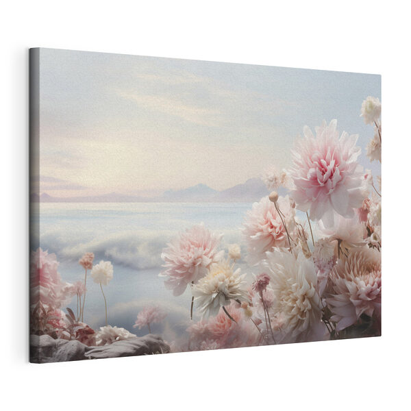 Bouquet de fleurs sur une falaise Tableaux Bouquet de fleurs sur une falaise