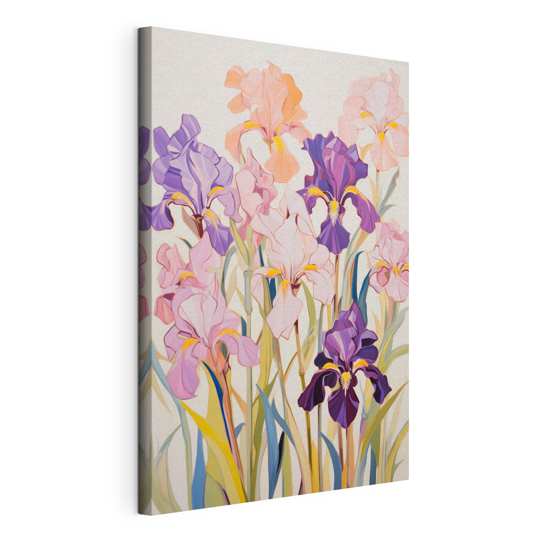 Painting of flowers on a white background Painting of flowers on a white background