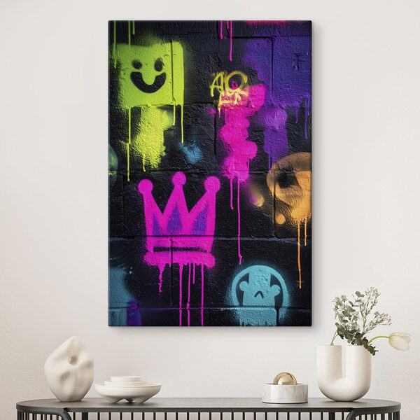 Tableaux Tableaux Mur recouvert de graffitis (UGS : s45717)