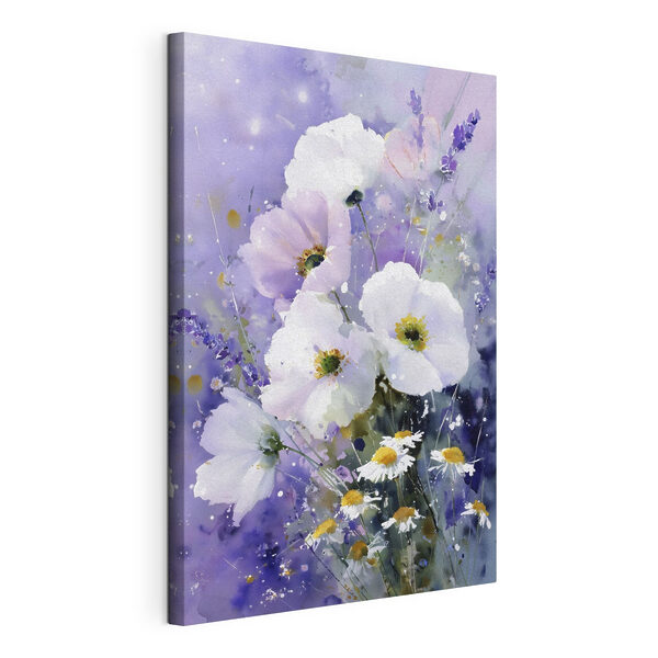 Tableaux Peinture représentant des fleurs sur fond violet (UGS : s45719) Tableaux Tableaux Peinture représentant des fleurs sur fond violet (UGS : s45719)