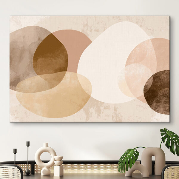 Group of brown and white circles