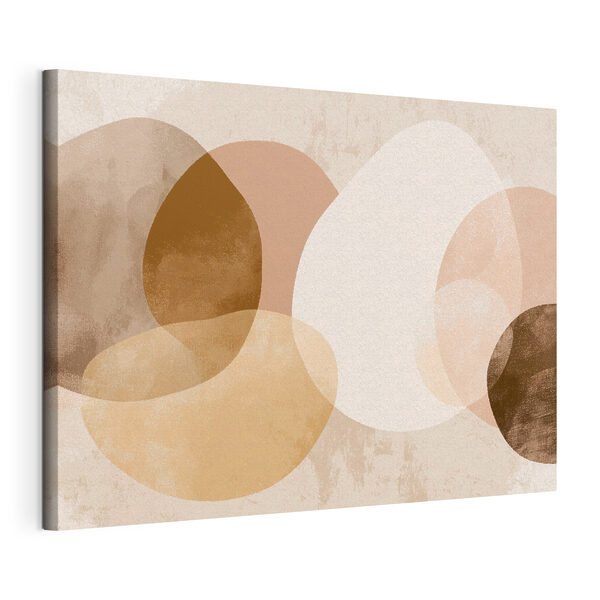 Tableaux Tableaux Ensemble de cercles marron et blancs (UGS : s45803)