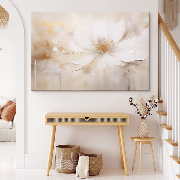 Tableaux Peinture représentant une fleur blanche